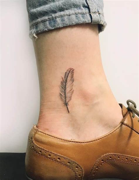 Small Feather Tattoo by Gabby Colledge Cool Wrist Tattoos, Ankle Tattoo ...