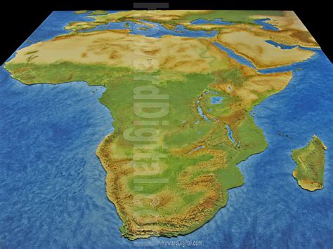 Topographical Map Of Africa