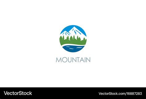 Mountain peak logo Royalty Free Vector Image - VectorStock