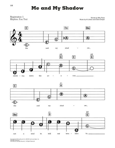 Me And My Shadow by Frank Sinatra Sheet Music for E-Z Play Today at ...