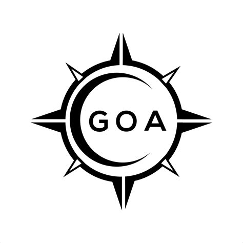 GOA abstract technology circle setting logo design on white background. GOA creative initials ...