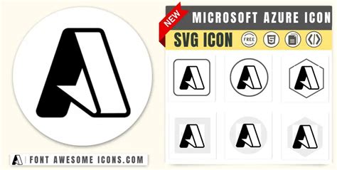 Microsoft Azure Icon SVG Code — Download Path / HTML