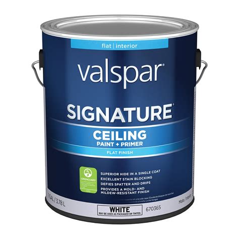 Shop Valspar Ceiling White Flat Latex Interior Paint and Primer in One ...