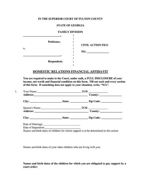 Fulton County Affidavit Form 2024 - PrintableAffidavitForm.com