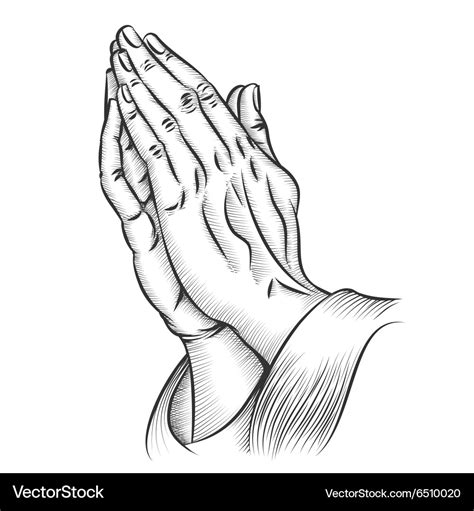 Praying hands Royalty Free Vector Image - VectorStock