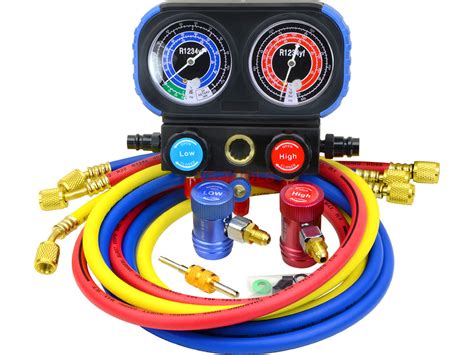 AC Manifold Gauge Set R1234yf Refrigerant Charging HVAC Diagnostic ...