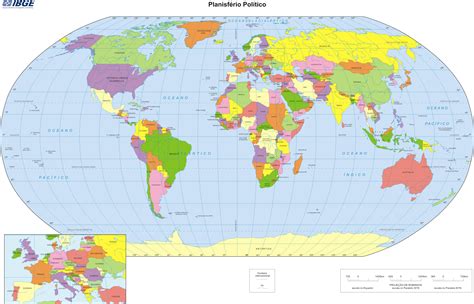 Mapa Mundi | Mapa do Mundo ou Planisfério