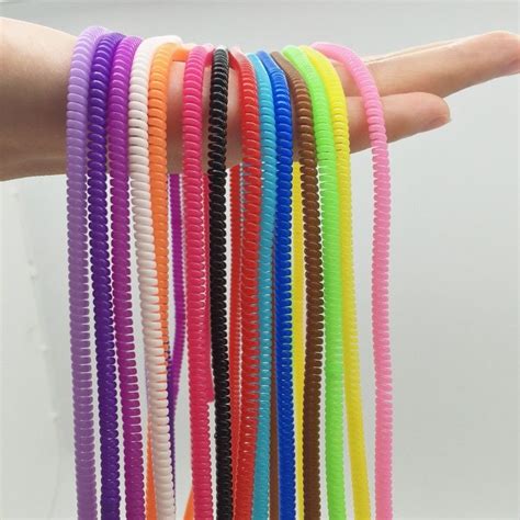 10 pcs/lot Spring like Solid Color TPU spiral USB Charger cable cord ...