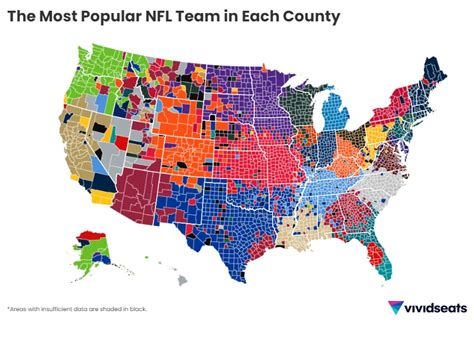 The Most Popular NFL Teams by County, State | Vivid Seats