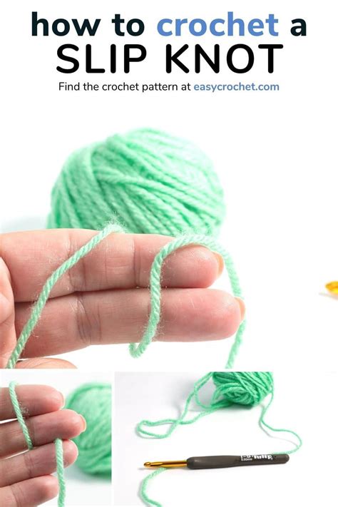 How to Tie a Slip Knot in Crochet - Two Ways - Easy Crochet Patterns