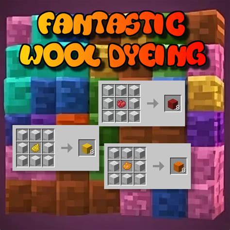 Fantastic Wool Dyeing Minecraft Data Pack