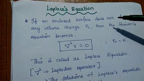 Poisson's Equation and Laplace's Equation - YouTube