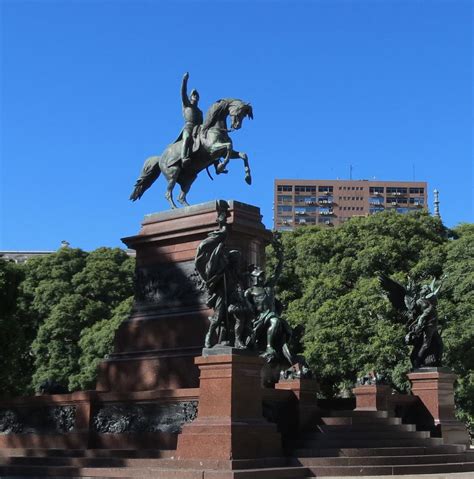 Equestrian statue of José de San Martin in Buenos Aires Argentina