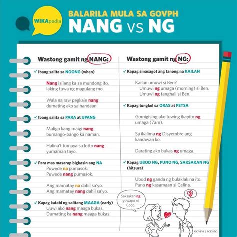 ng at nang | Tagalog words, Filipino words, Good vocabulary words