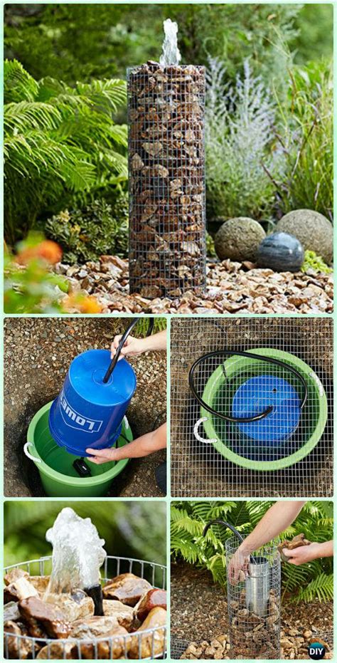 DIY Garden Fountain Landscaping Ideas & Projects with Instructions