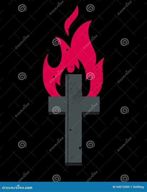 Burning Cross Royalty-Free Stock Image | CartoonDealer.com #5751028