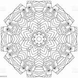 Hand Drawn Zentangle Circular Ornament For Coloring Page Stock  sketch template