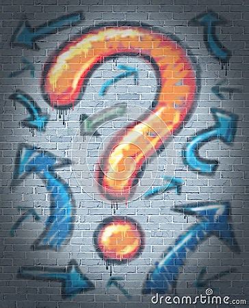 Graffiti Question Mark Stock Photos - Image: 26238863