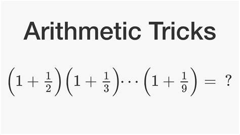 Arithmetic Tricks - solve tedious math problems in no time - YouTube