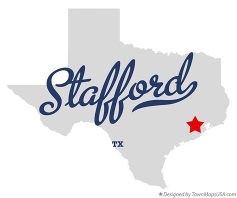 Map of Stafford, TX, Texas