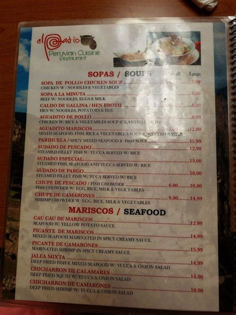 Menu at El Patio Restaurant, Fort Myers