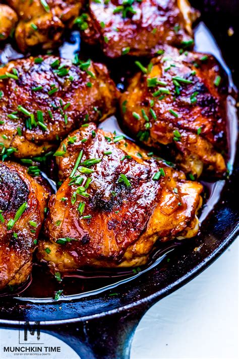 BBQ Baked Chicken Thighs Recipe - Munchkin Time