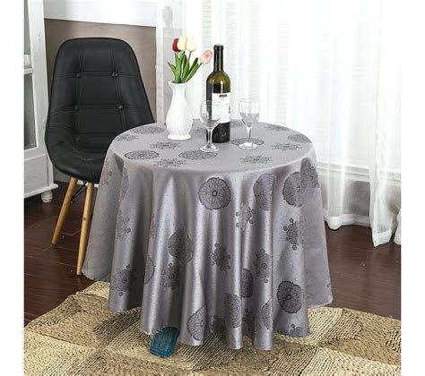 Nappe De Table Ronde Décorative 160x160 cm Flocon - Ecru - Dimensions ...