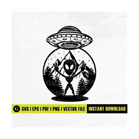 Alien Probe Clipart | Alien Svg | UFO Svg | UFO Shirt | Moun - Inspire ...