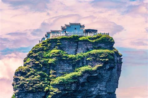 Spectacular view of mount fanjing, china’s 53rd world heritage site, located in tongren, guizhou ...