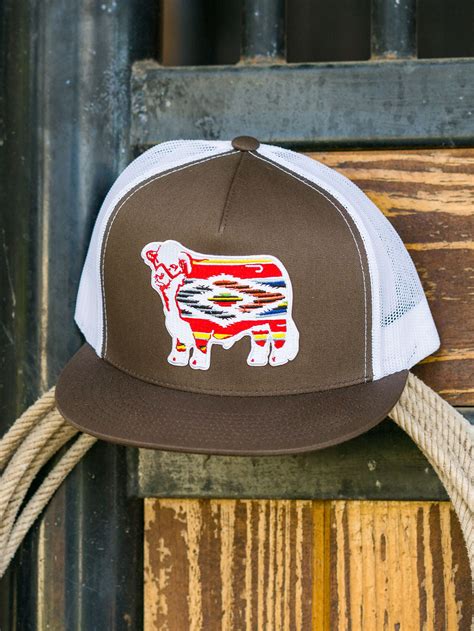 Lazy J Ranch Wear Brown & White 4" Serape Bull Cap – Lazy J Ranch Wear Stores