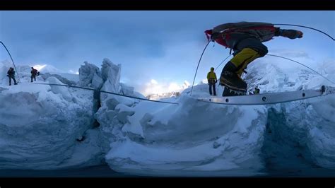 Khumbu Icefall: GP360 - Crevasse Ladders - YouTube