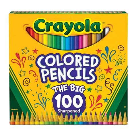 Crayola Colored Pencil Set, Child, Assorted Colors, 100 Count - Walmart.com - Walmart.com