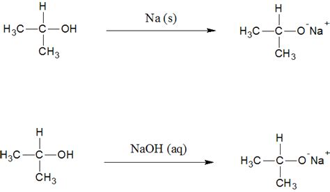 Why can't alcohol react with aqueous NaOH?