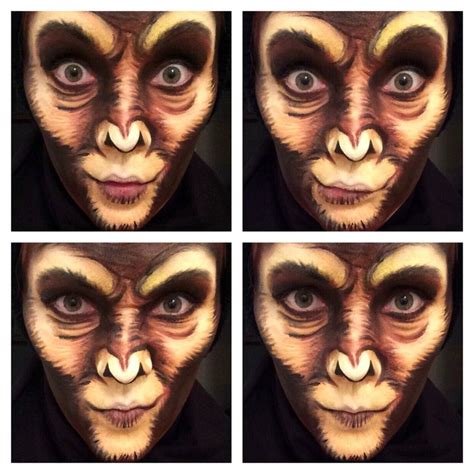 Monkey FacePaint Make-Up! | Animal makeup, Monkey makeup, Theatrical makeup