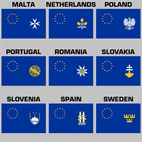 Flags for EU member states in an unified style : r/vexillology