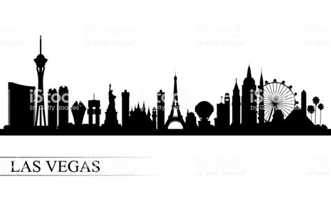 Las Vegas city skyline silhouette background, vector illustration | City skyline silhouette ...