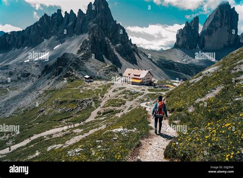 Hiking in the Italian Dolomites Stock Photo - Alamy