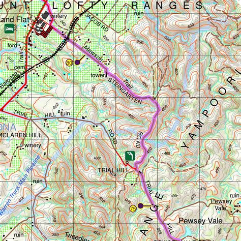 Mawson Trail Map 1 - Adelaide to Tanunda by Mapland - Department for Environment and Water ...