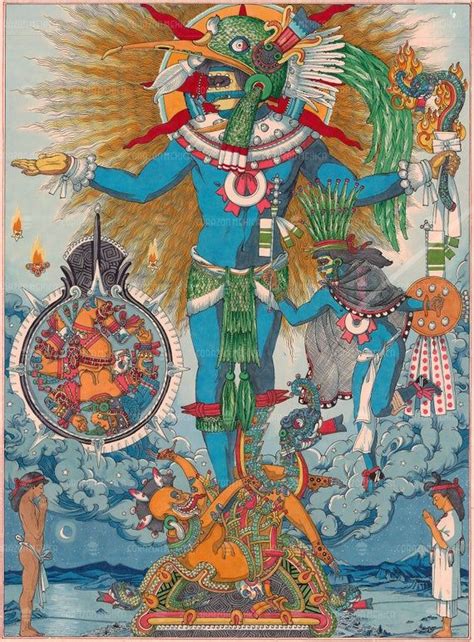 El nacimiento de Huitzilopochtli Esta es una imagen devocional de ...