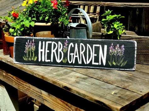 Herb garden signgarden giftgarden signrustic sign | Etsy | Garden signs ...