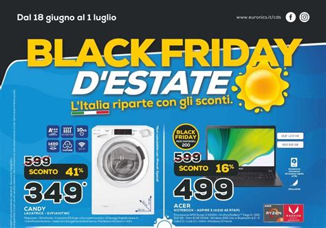 Volantino Euronics "Black Friday d'Estate" 18 giu - 1 lug: grandi ...