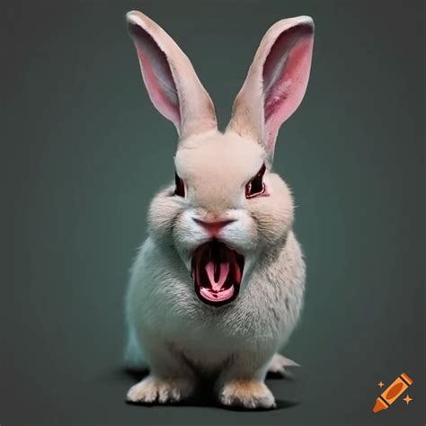 Image of an angry rabbit on Craiyon