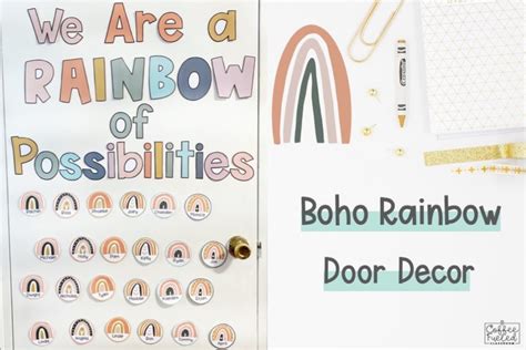 Boho Rainbow Classroom Decor - Coffee Fueled Classroom