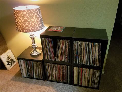 Oak Vinyl Record Album Storage Cube and Stackable Shelf - Way Basics