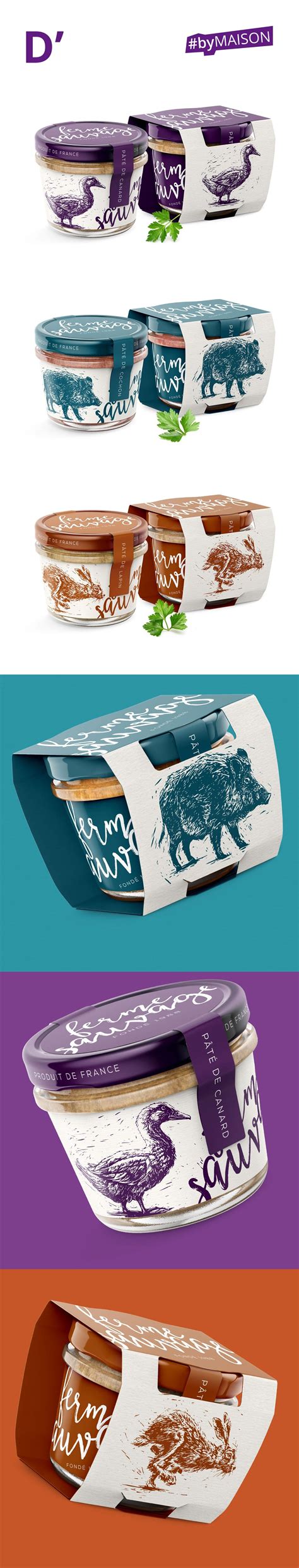 WE DESIGNED AN ILLUSTRATED PACKAGING DESIGN FOR A SERIES OF FRENCH PÂTÉ ...