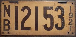 NEW BRUNSWICK 1921 license plate | The last of the famous Ca… | Flickr
