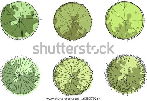 Architecture Sketch Green Trees Top View Stock Vector (Royalty Free ...