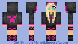 Girl with Creeper Hoodie Minecraft Skin