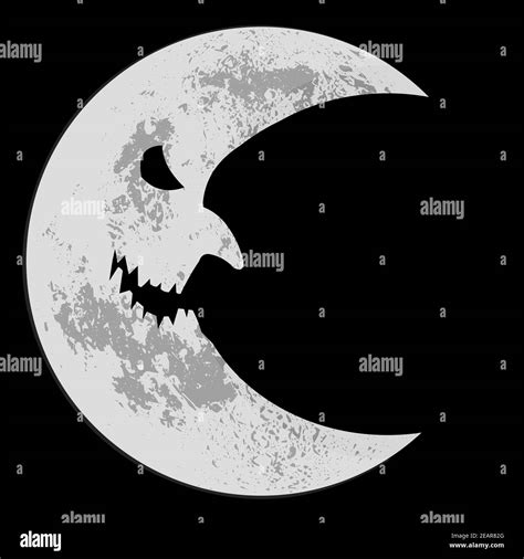 Scary halloween moon Stock Photo - Alamy