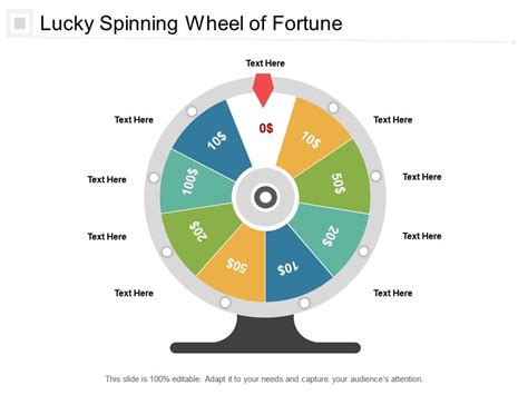 Lucky Spinning Wheel Of Fortune | PowerPoint Slide Template | Presentation Templates PPT Layout ...